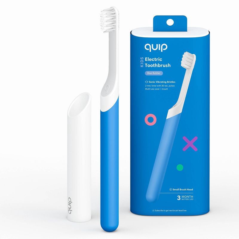 slide 1 of 14, quip Kids Sonic Electric Toothbrush - Rubber | Timer + Small Brush Head, 1 ct