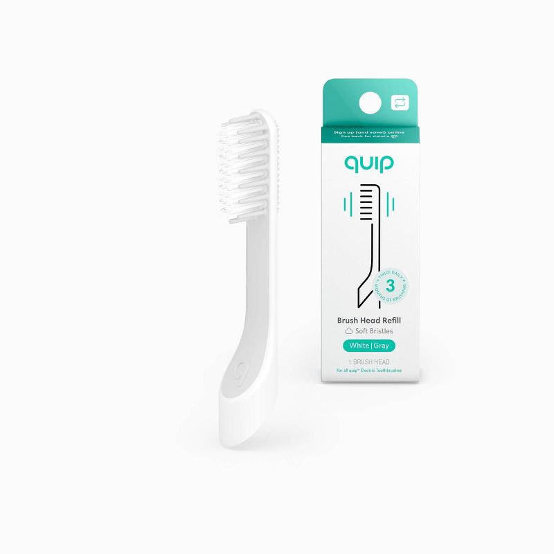 slide 1 of 1, quip Sonic Electric Toothbrush Brush Head Refill - Soft Bristles, 1 ct