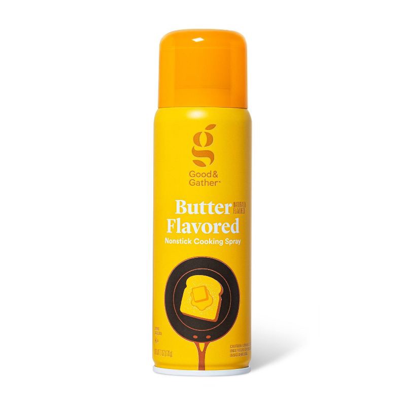 slide 1 of 3, Nonstick Butter Flavored Cooking Spray - 6oz - Good & Gather™, 6 oz