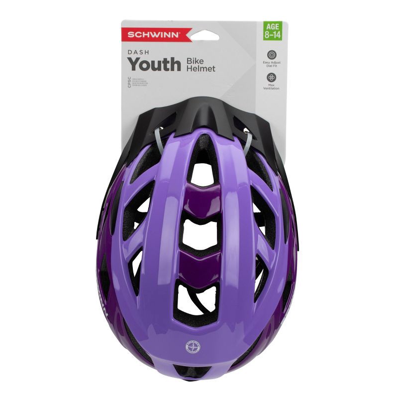 slide 4 of 5, Schwinn Dash Kids' Helmet - Purple/Lavender, 1 ct