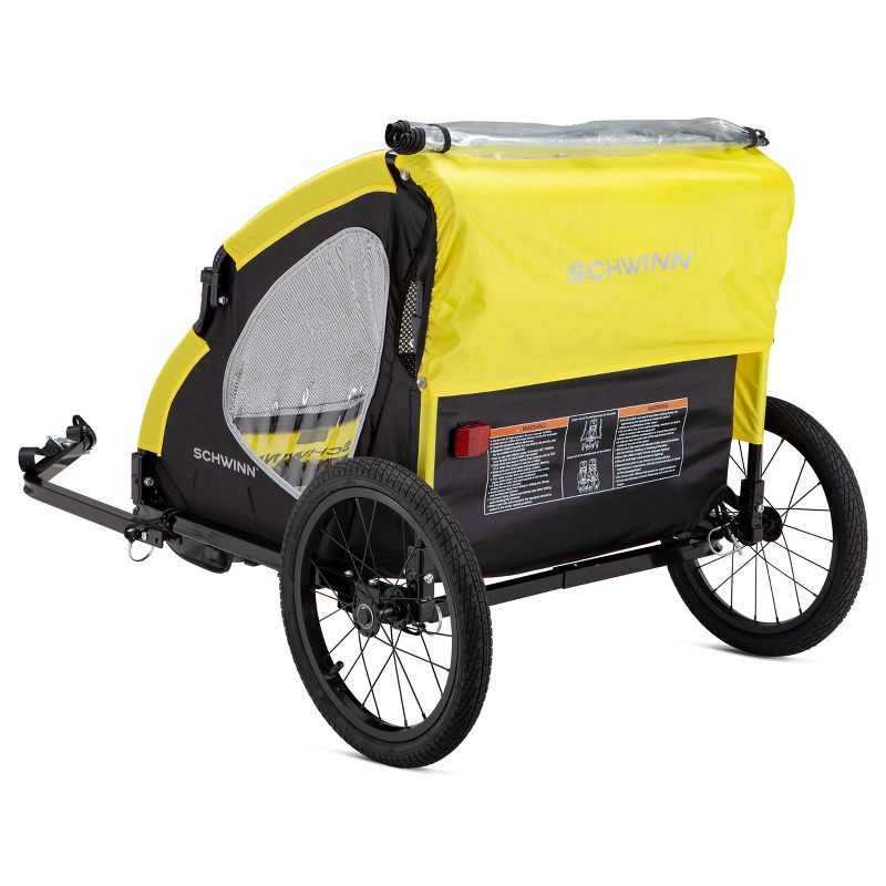 slide 2 of 5, Schwinn Prescott Bike Trailer - Yellow/Black, 1 ct