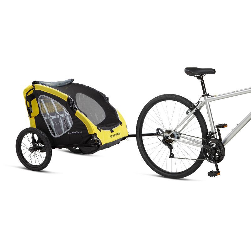 slide 3 of 5, Schwinn Prescott Bike Trailer - Yellow/Black, 1 ct