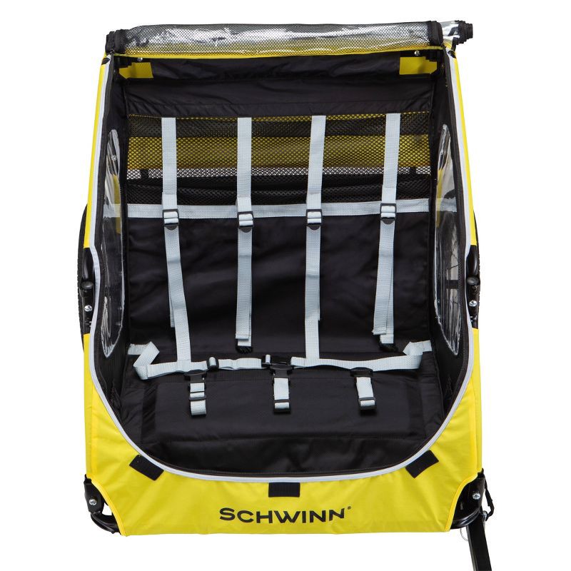 slide 4 of 5, Schwinn Prescott Bike Trailer - Yellow/Black, 1 ct