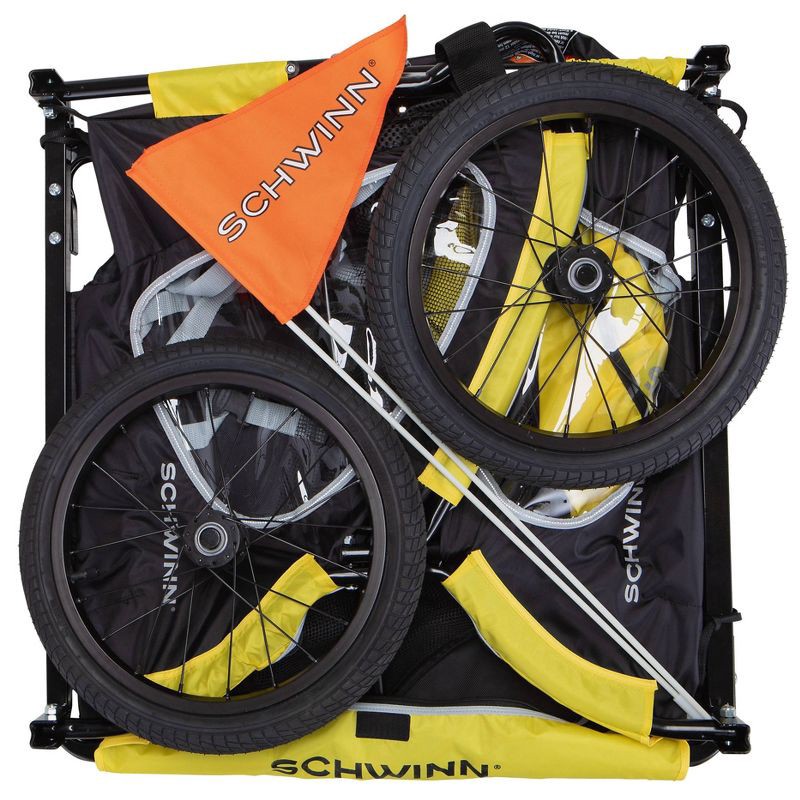 slide 5 of 5, Schwinn Prescott Bike Trailer - Yellow/Black, 1 ct