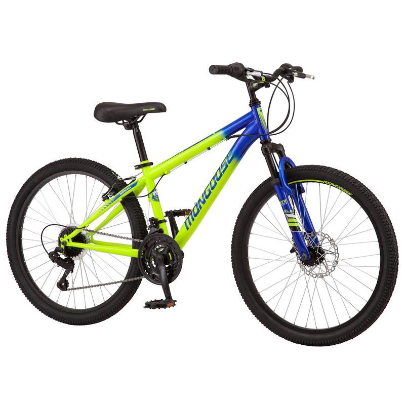 slide 2 of 7, Mongoose Scepter 24" Mountain Bike - Green/Blue, 1 ct