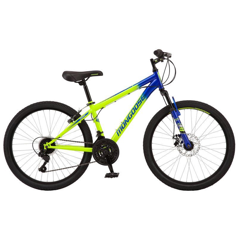 slide 5 of 7, Mongoose Scepter 24" Mountain Bike - Green/Blue, 1 ct