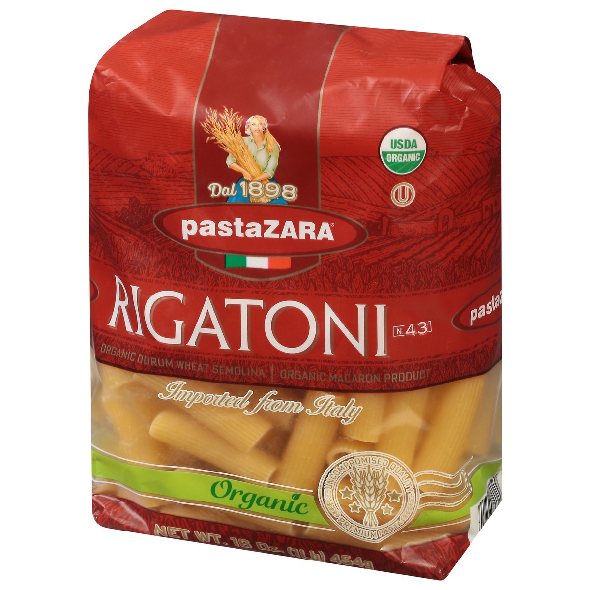 slide 2 of 11, pastaZARA No. 43 Organic Rigatoni 16 oz, 1 lb