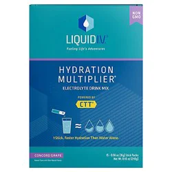Liquid I.V. Hydration Multiplier Concord Grape Electrolyte Drink Mix Multipack- 8.4 oz