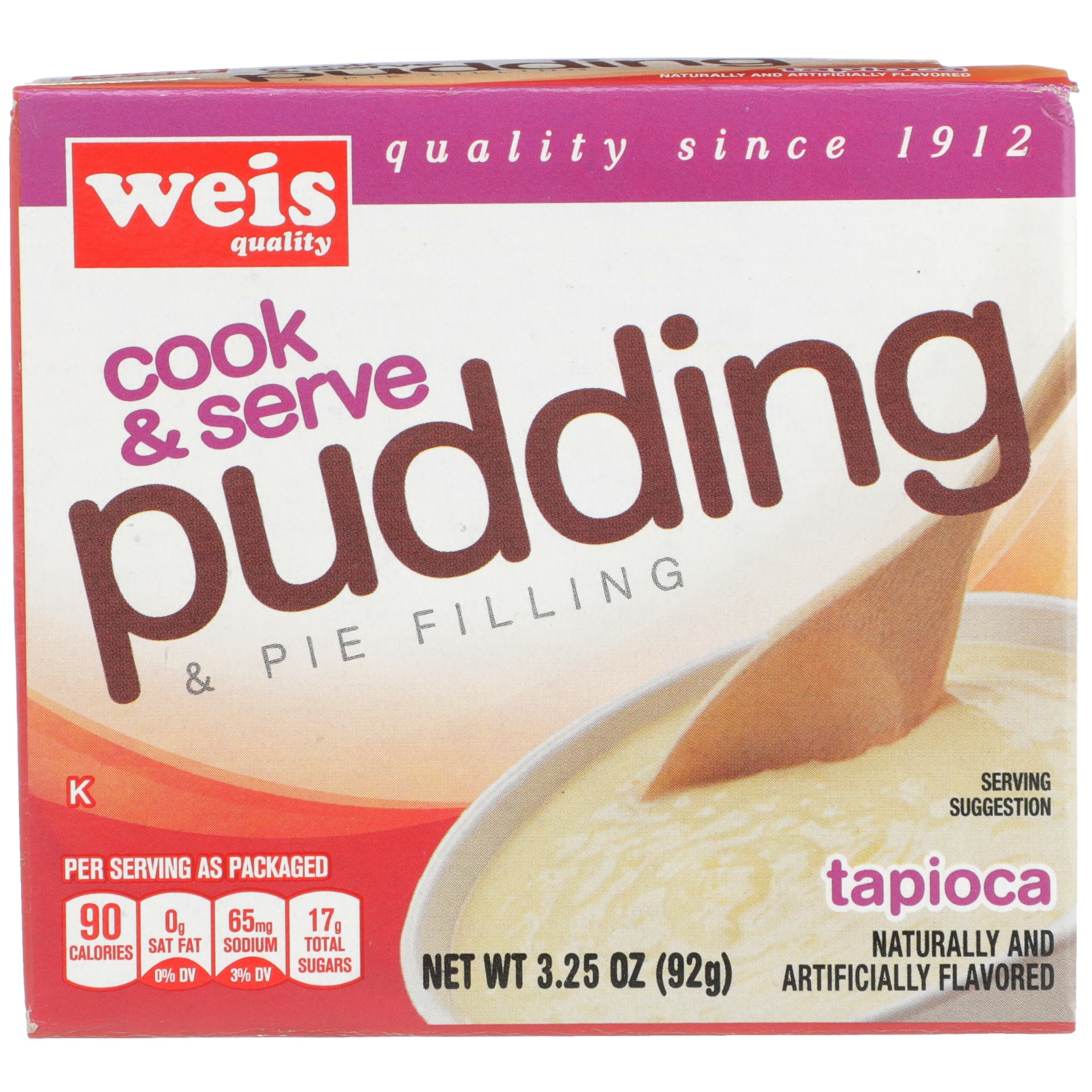 slide 1 of 6, Weis Quality Tapioca Flavored Cook and Serve Pudding and Pie Filling, 3.25 oz