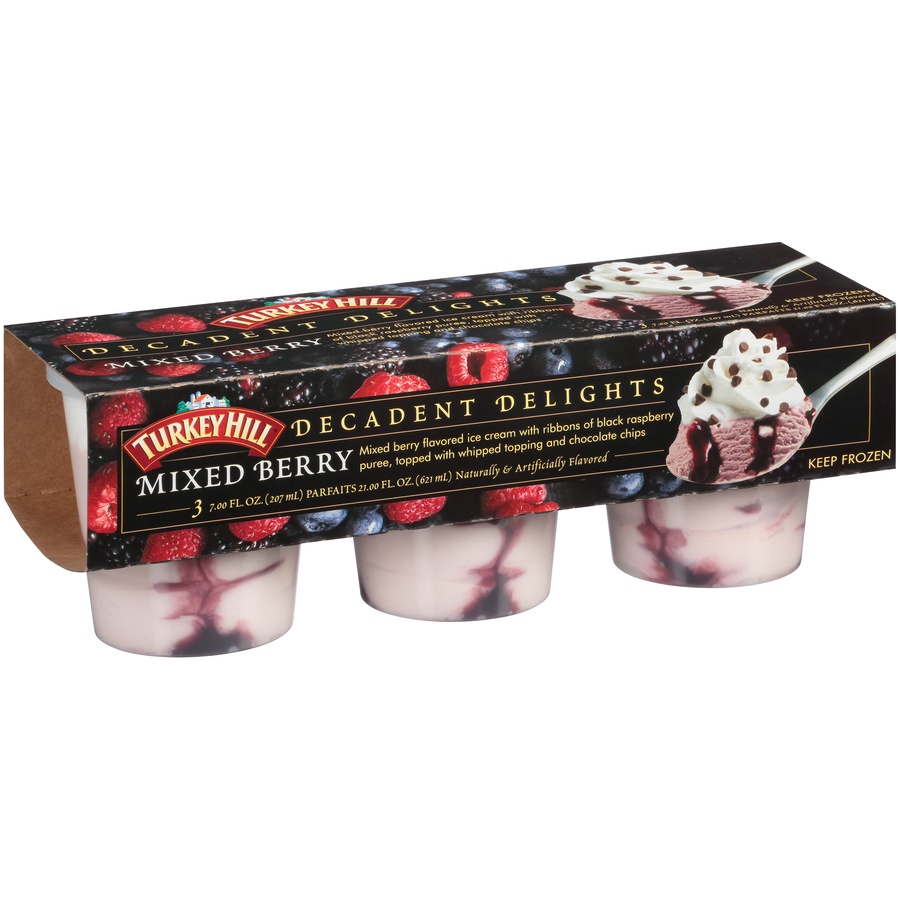 slide 2 of 8, Turkey Hill Decadent Delights, Mixed Berry, 21 oz