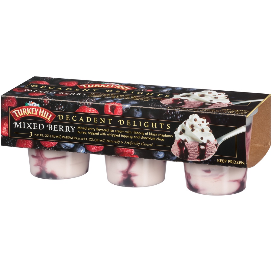 slide 3 of 8, Turkey Hill Decadent Delights, Mixed Berry, 21 oz