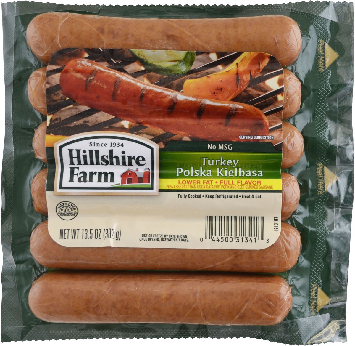 slide 3 of 6, Hillshire Farm Turkey Polska Kielbasa Smoked Sausage Links, 6 Count, 13.5 oz