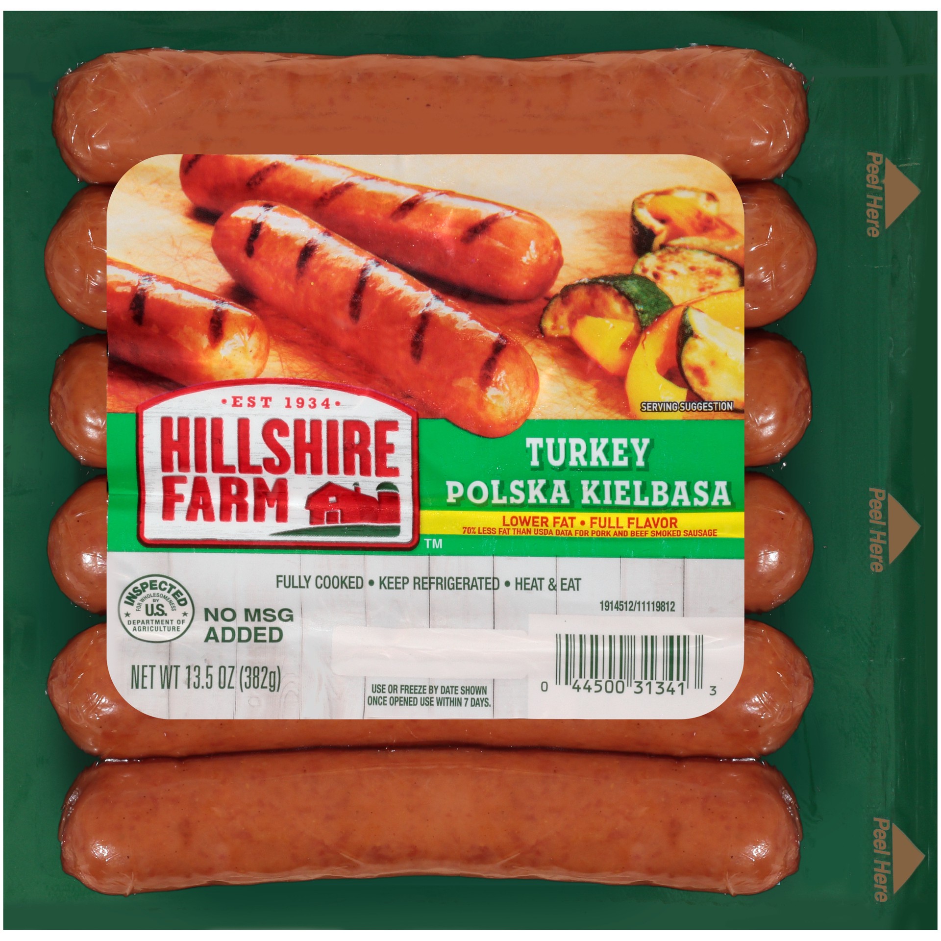 slide 1 of 6, Hillshire Farm Turkey Polska Kielbasa Smoked Sausage Links, 6 Count, 13.5 oz