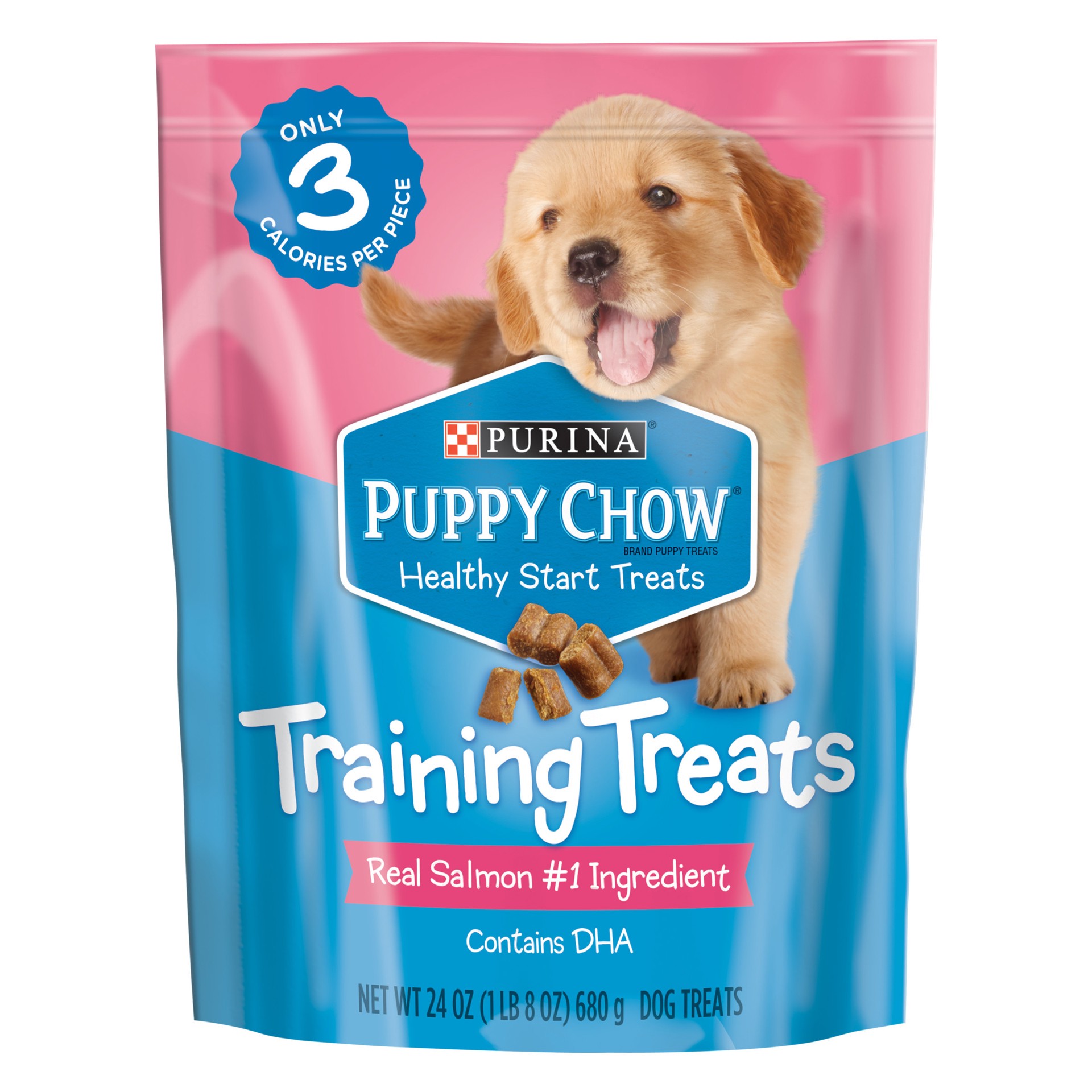 slide 1 of 9, Puppy Chow Purina Puppy Chow Training Treats, Healthy Start Salmon Treats, 24 oz