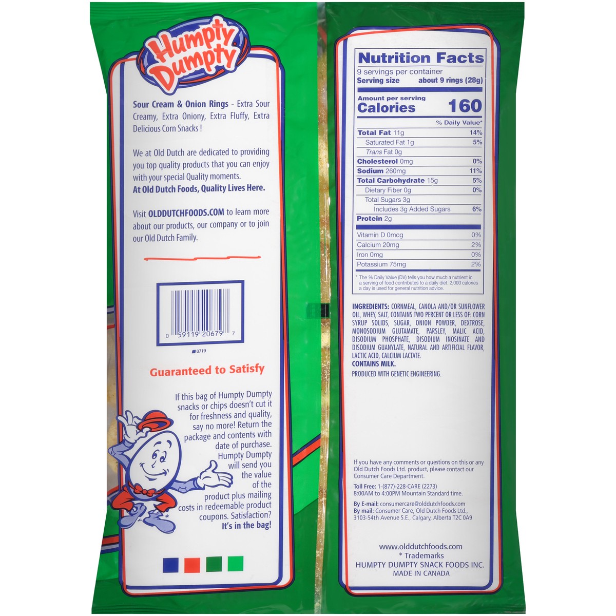 slide 2 of 9, Humpty Dumpty Snacks Sour Cream & Onion Rings - 9 OZ, 9 oz