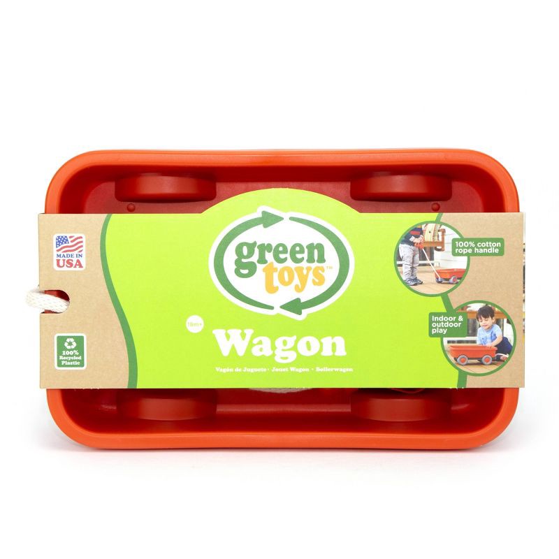 slide 4 of 8, Green Toys Wagon - Orange, 1 ct