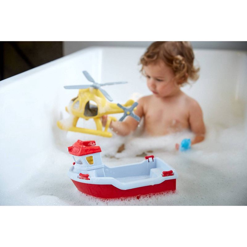 slide 11 of 12, Green Toys Rescue Boat & Helicopter, 1 ct