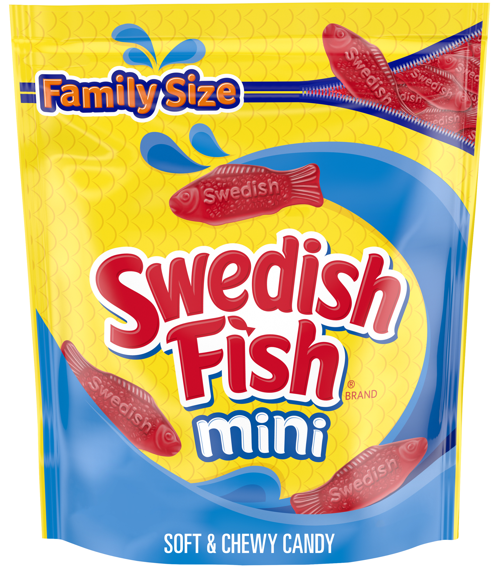 slide 1 of 9, SWEDISH FISH Mini Soft & Chewy Candy, Family Size, 1.8 lb, 28.8 oz