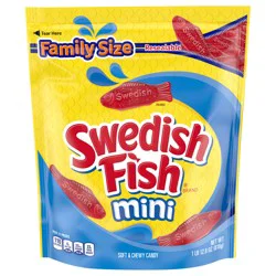 SWEDISH FISH Mini Soft & Chewy Gummy Candy, Family Size, Bulk Candy, 1.8 lb