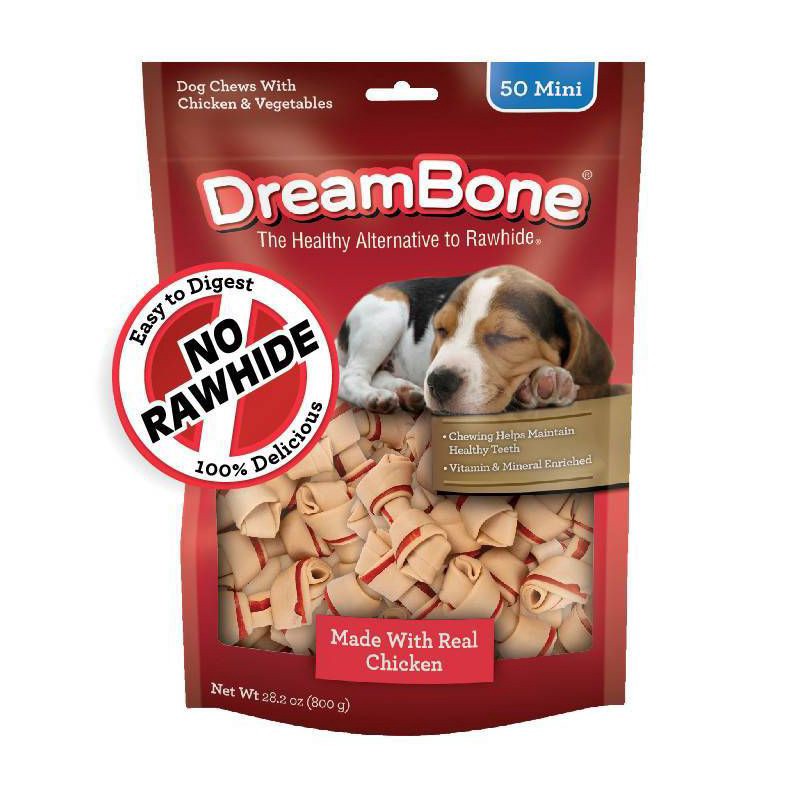 slide 1 of 13, DreamBone Mini Bones with Chicken and Vegetable Flavor Dog Treats - 50ct/28.2oz, 50 ct, 28.2 oz