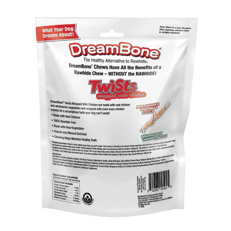 slide 2 of 11, DreamBone Chicken and Vegetable Twist Sticks Dog Treats - 50ct/12.3oz, 50 ct, 12.3 oz