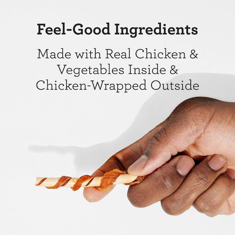 slide 5 of 11, DreamBone Chicken and Vegetable Twist Sticks Dog Treats - 50ct/12.3oz, 50 ct, 12.3 oz