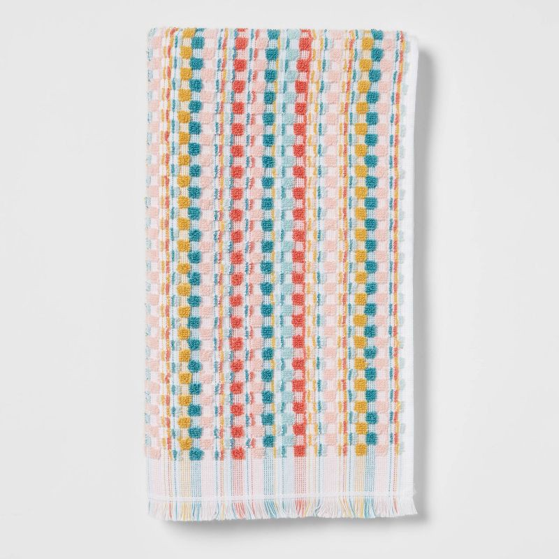 slide 1 of 4, Multi Striped Sonoma Hand Towel - Opalhouse™, 1 ct