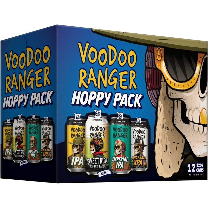 slide 4 of 6, New Belgium Voodoo Ranger Hoppy IPA Variety Pack Beer - 12pk/12 fl oz Cans, 12 ct; 12 fl oz
