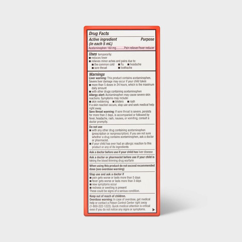 slide 3 of 6, Children's Acetaminophen General Pain Reliever Liquid - 4 fl oz - up&up™, 4 fl oz