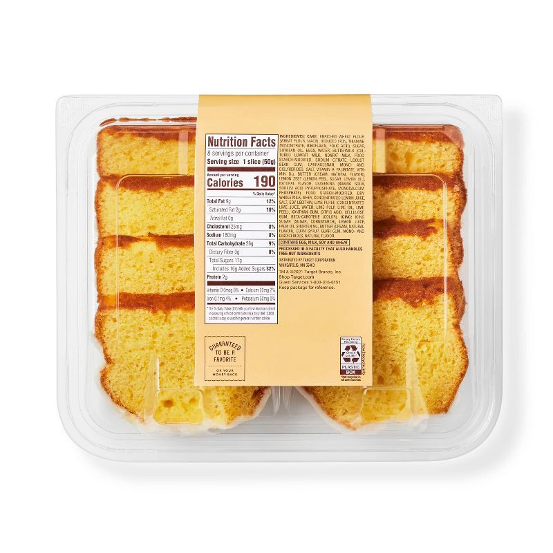 slide 3 of 3, Iced Lemon Sliced Loaf Cake - 14.1oz - Favorite Day™, 14.1 oz
