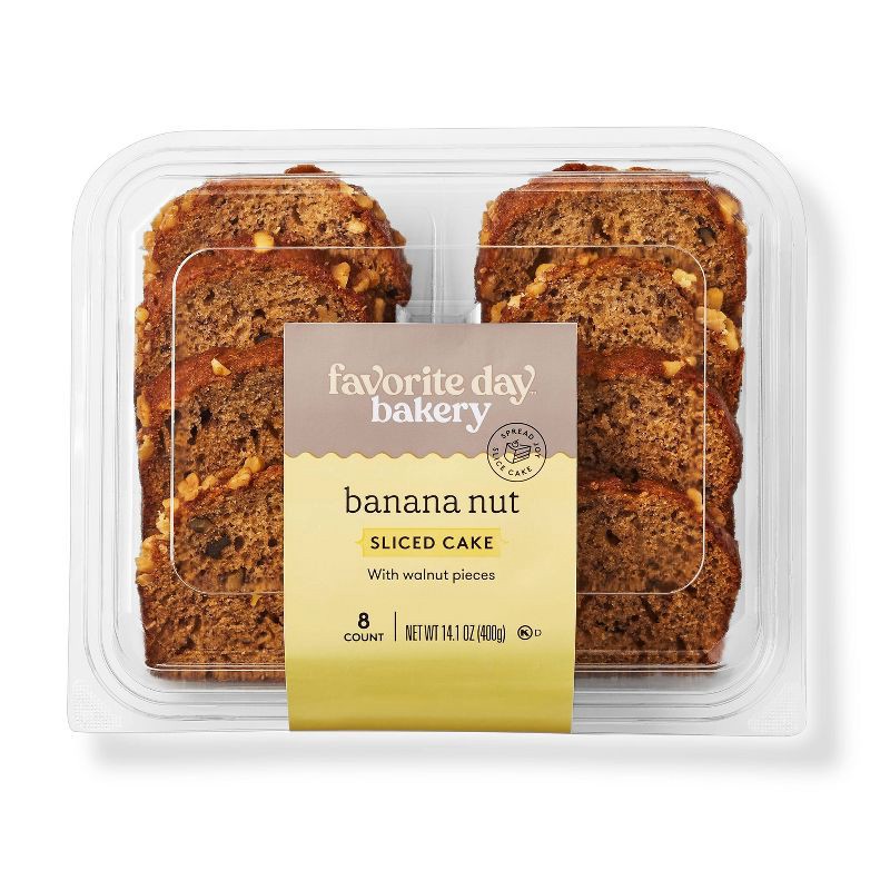 slide 1 of 4, Banana Nut Sliced Cake - 14.1oz - Favorite Day™, 14.1 oz