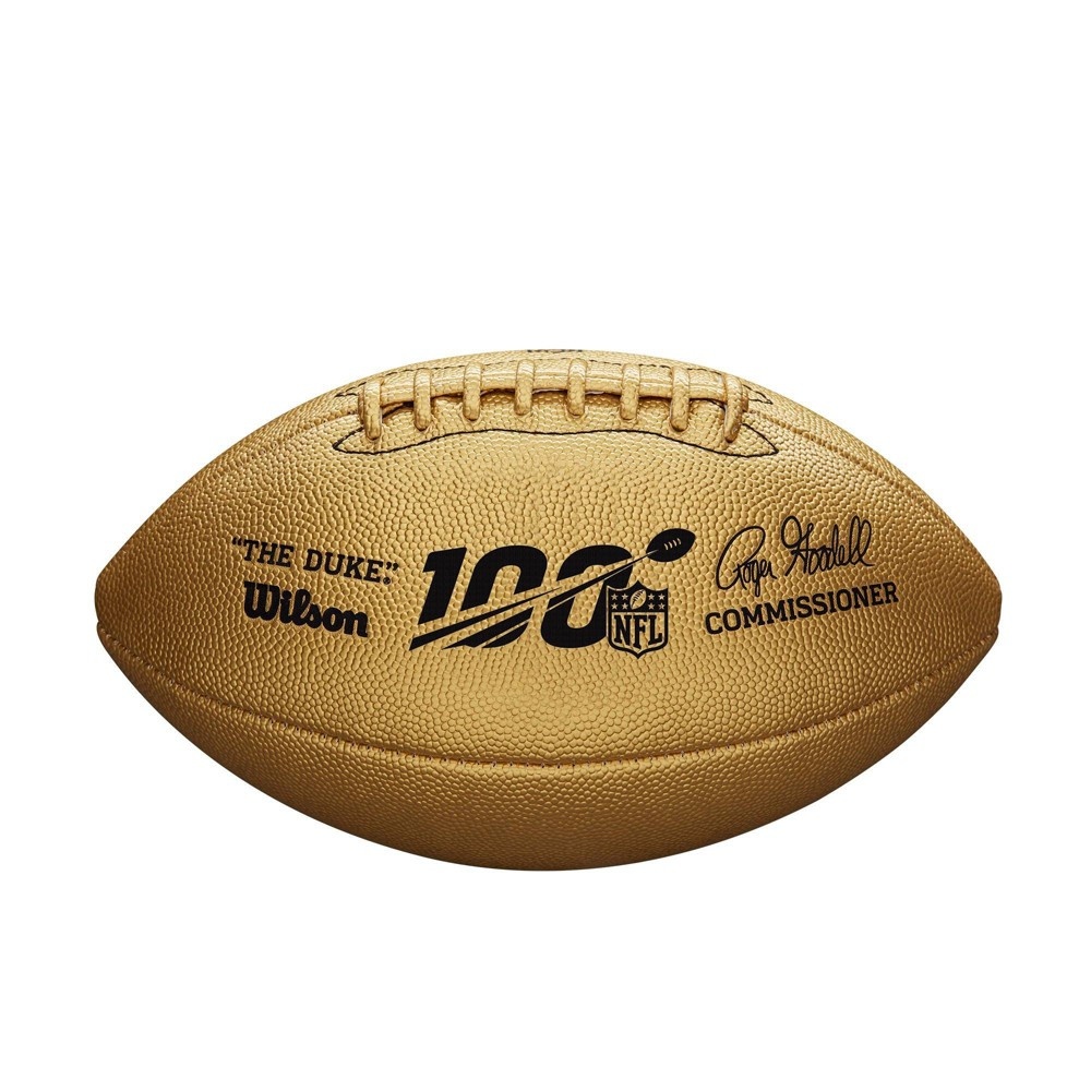 slide 2 of 3, Wilson NFL Duke Gold Metallic Football, 1 ct