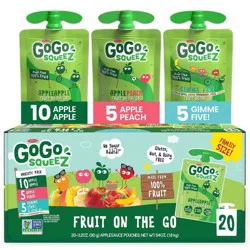 GoGo squeeZ Applesauce Fruit on the Go Variety Pack - 20 ct