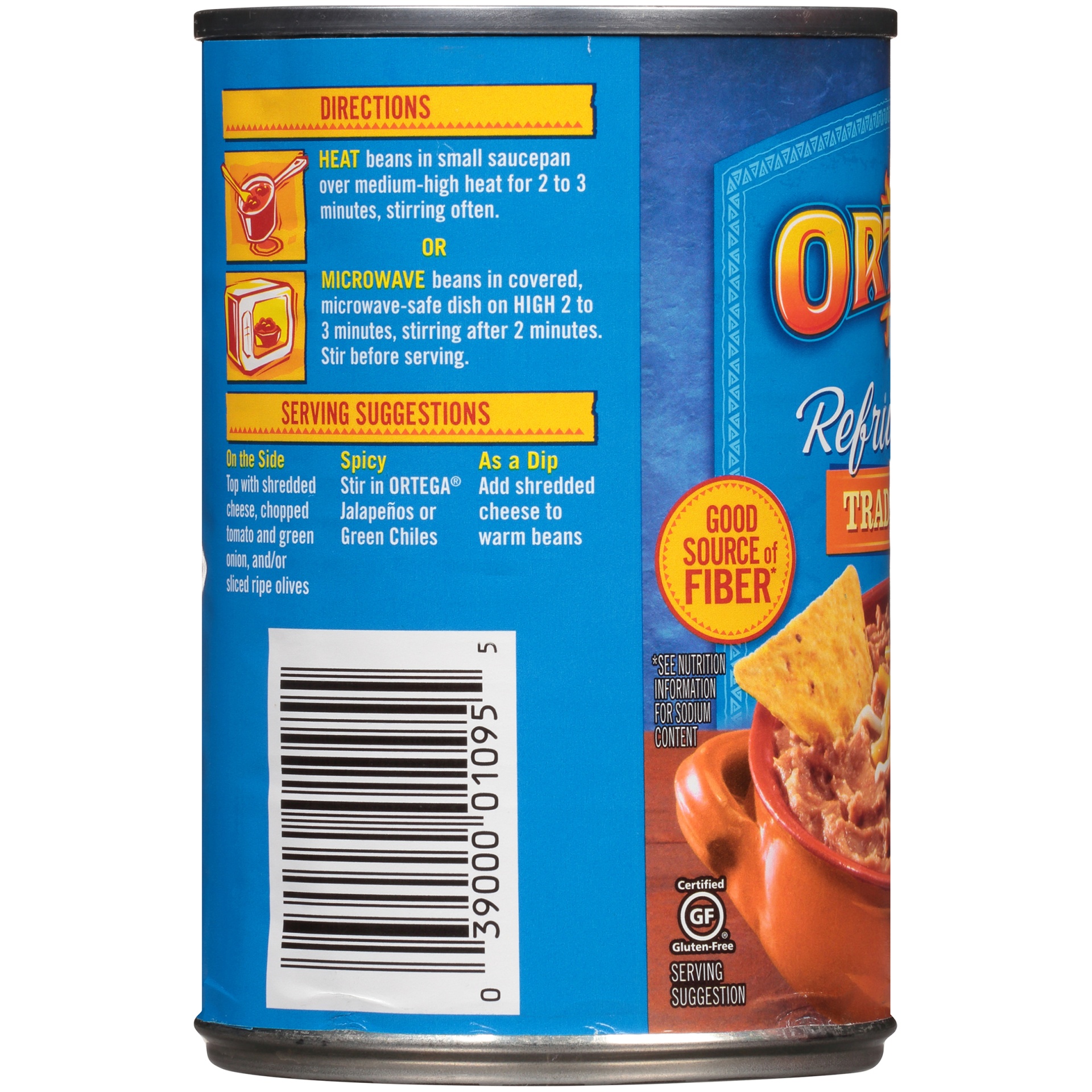 slide 3 of 6, Ortega Traditional Refried Beans 16 oz, 16 oz