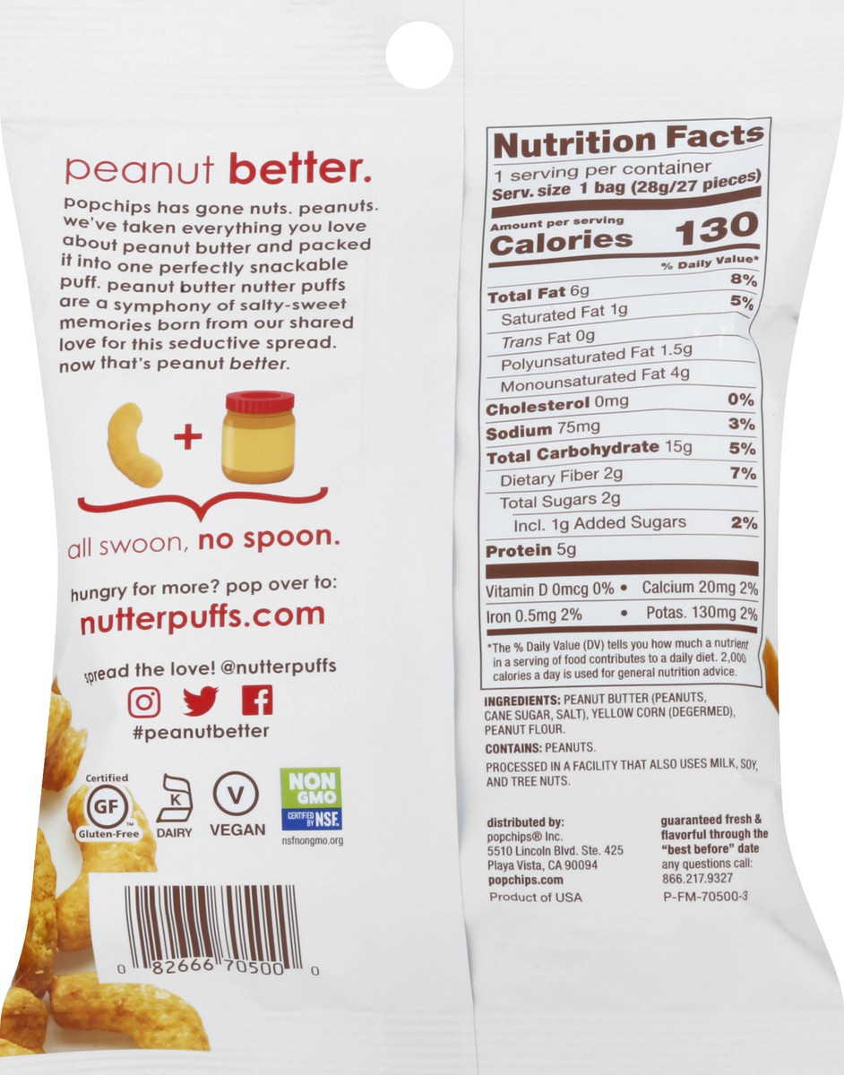 slide 4 of 10, Peanut Butter & Co. Nutter Puffs Puffed Snack, 1 oz