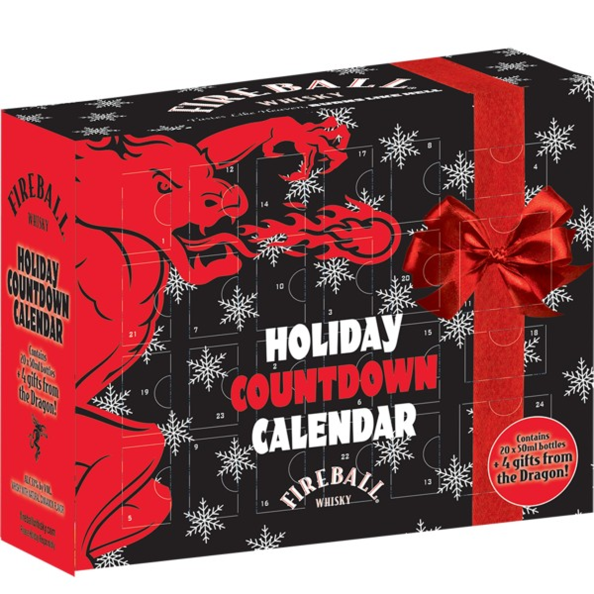 slide 1 of 5, Fireball Holiday Countdown Calendar Gift Set, 50 ml