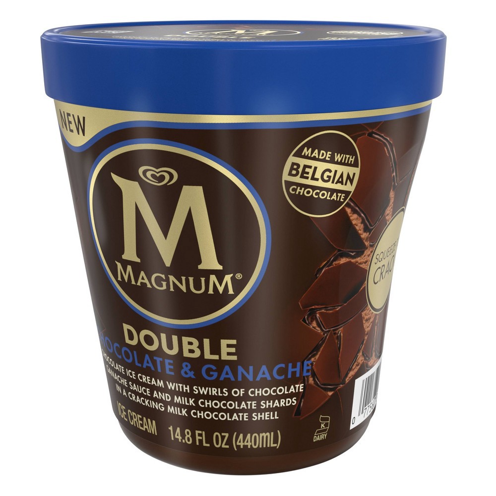 slide 2 of 5, Magnum Tub Double Chocolate Ganache Ice Cream, 14.8 oz