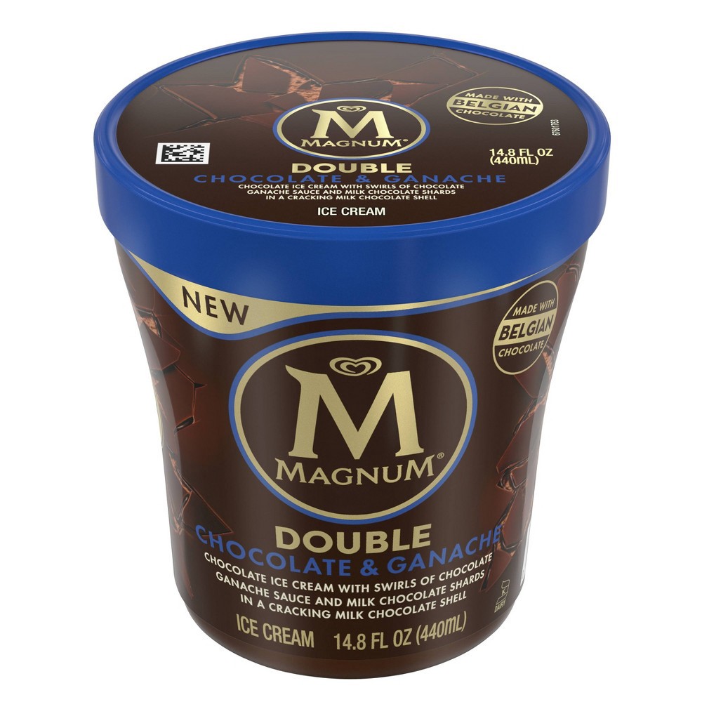 slide 3 of 5, Magnum Tub Double Chocolate Ganache Ice Cream, 14.8 oz