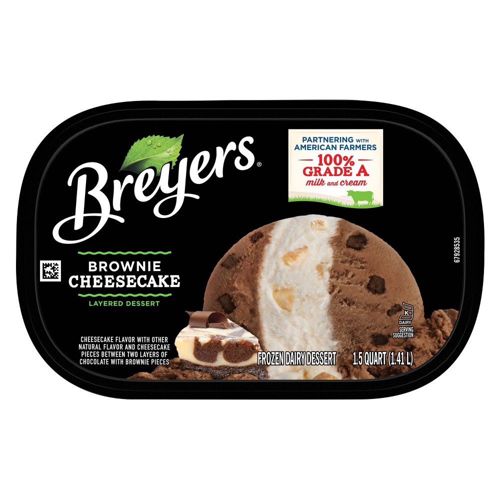 slide 5 of 7, Breyers Brownie Cheesecake Layered Dessert, 1.5 qt