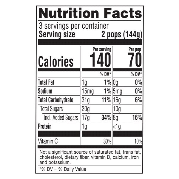 slide 8 of 29, Popsicle Ice Pops Peach Raspberry Vanilla, 16.2 oz, 6 Count, 16.2 oz