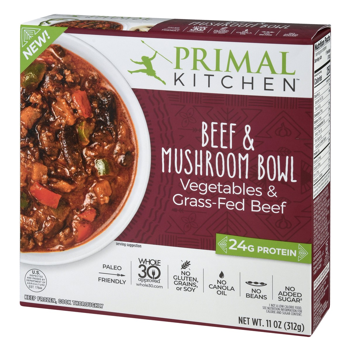 slide 5 of 13, Primal Kitchen Beef & Mushroom Bowl 11 oz, 11 oz