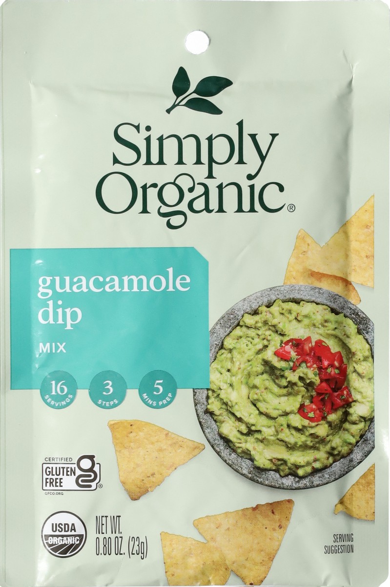 slide 7 of 9, Simply Organic Guacamole Dip Mix, 0.8 oz