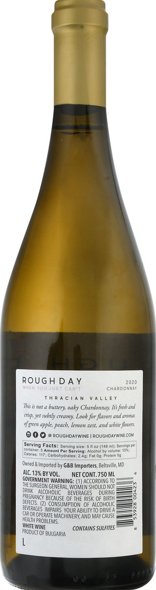 slide 5 of 9, Rough Day Danube Plain Chardonnay 750 ml, 750 ml
