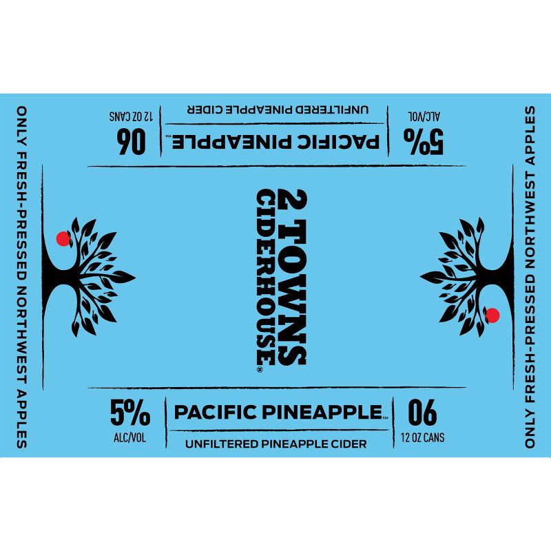 slide 4 of 5, 2 Towns Ciderhouse 2 Towns Pacific Pineapple Unfiltered Hard Cider - 6pk/12 fl oz Cans, 6 ct; 12 fl oz