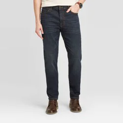 Men's Slim Fit Jeans - Goodfellow & Co™ Indigo 40x32: Mid Rise, Stretch Denim, Fly Button, Zipper Closure, 73% Cotton