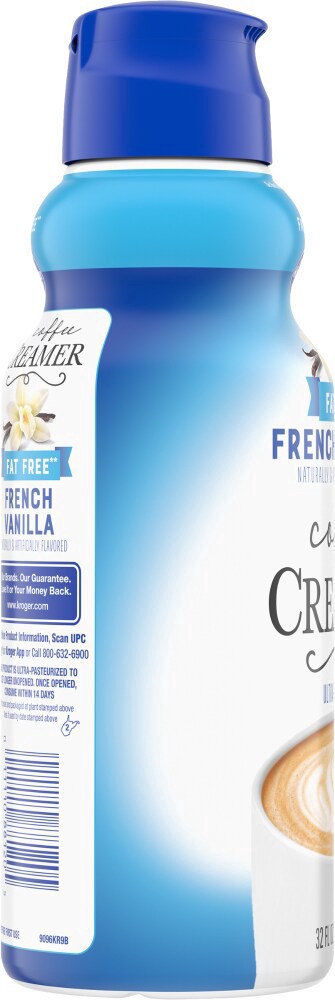 slide 4 of 4, Kroger Fat Free French Vanilla Coffee Creamer, 32 fl oz