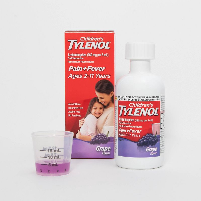 slide 9 of 11, Children's Tylenol Grape Oral Suspension - 4 fl oz, 4 fl oz