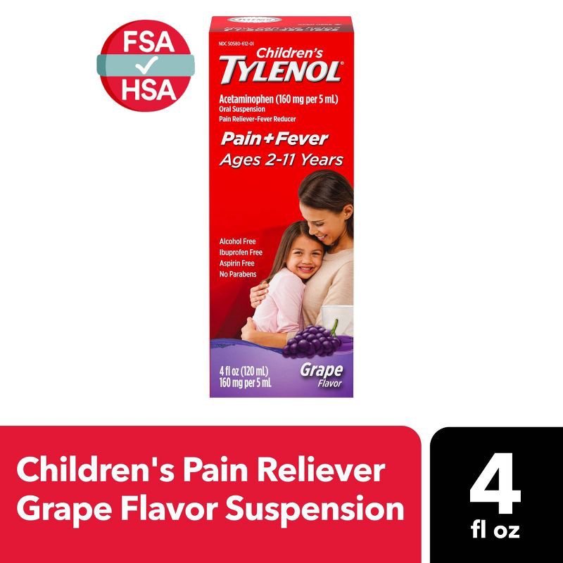 slide 11 of 11, Children's Tylenol Grape Oral Suspension - 4 fl oz, 4 fl oz