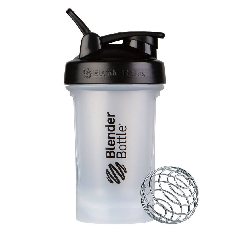 slide 1 of 4, BlenderBottle 20oz Classic Bottle - Clear/Black, 1 ct