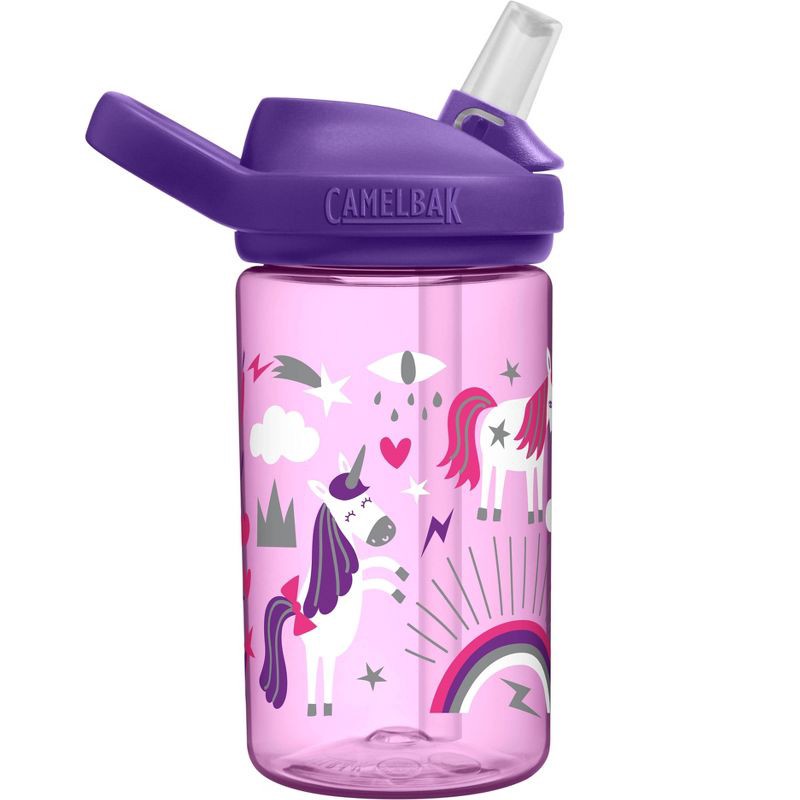 slide 3 of 9, CamelBak Eddy+ 14oz Kids' Tritan Renew Water Bottle - Unicorn Party, 14 oz